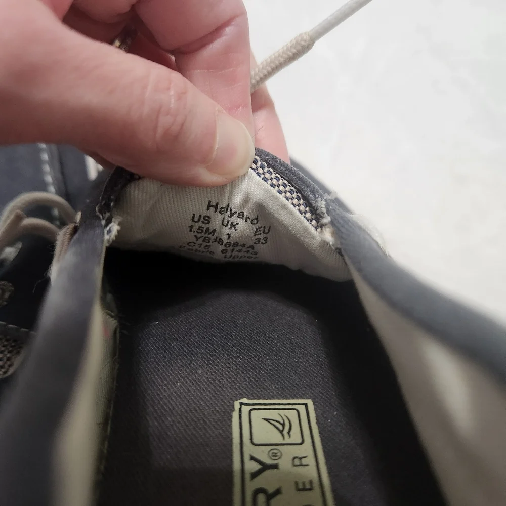 Sperry Boys' Halyard Navy Blue Boat Shoes